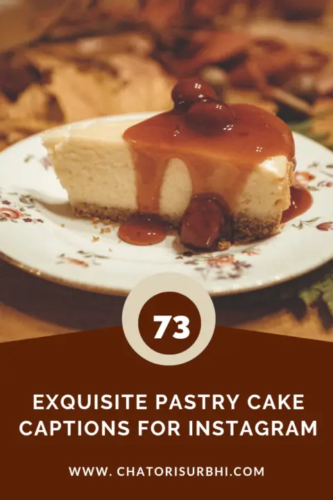 Exquisite Pastry Cake Captions For Instagram